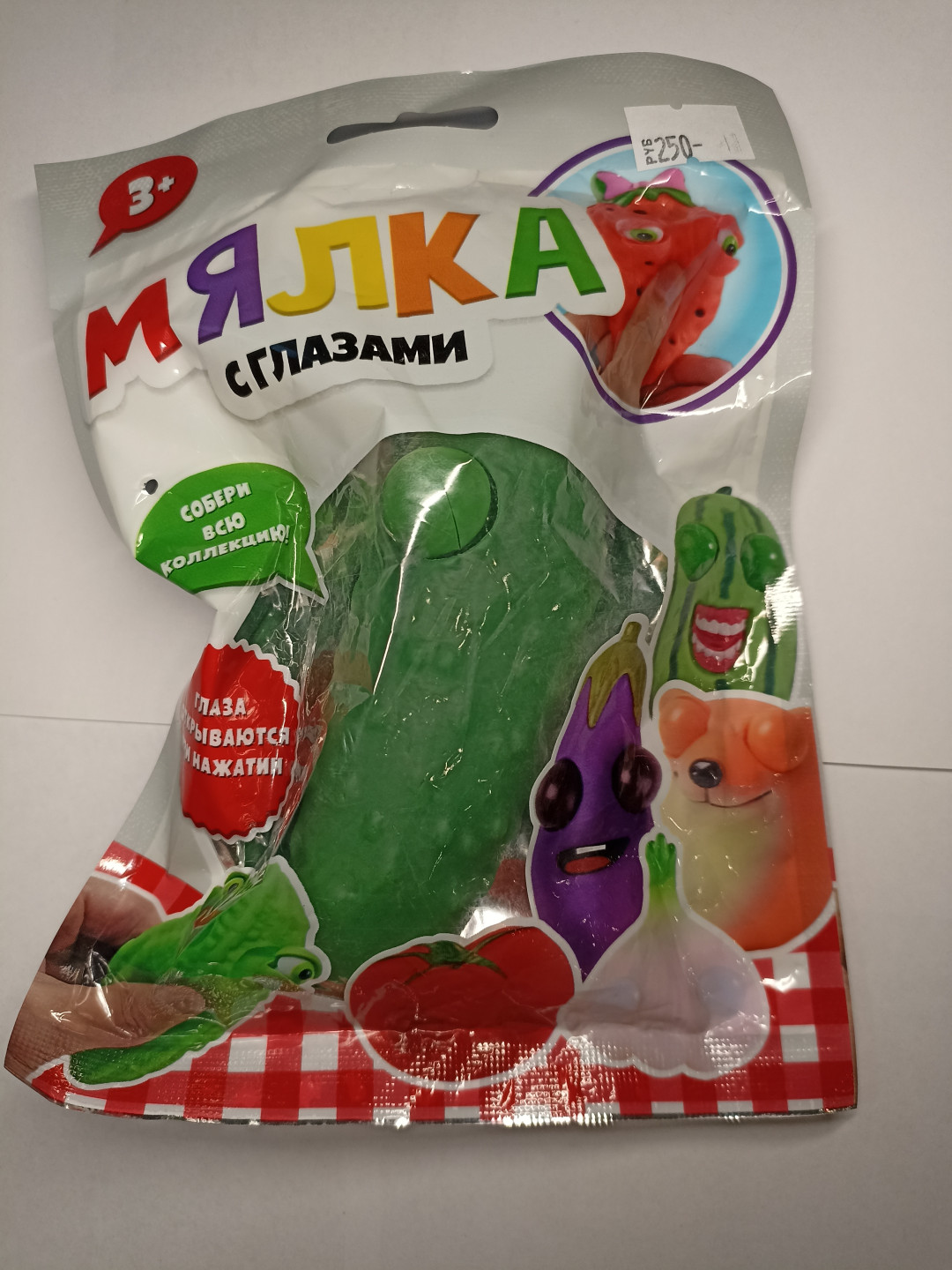 Игрушка-мялка с глазами. Глазастый огурец. Lori Rocket
