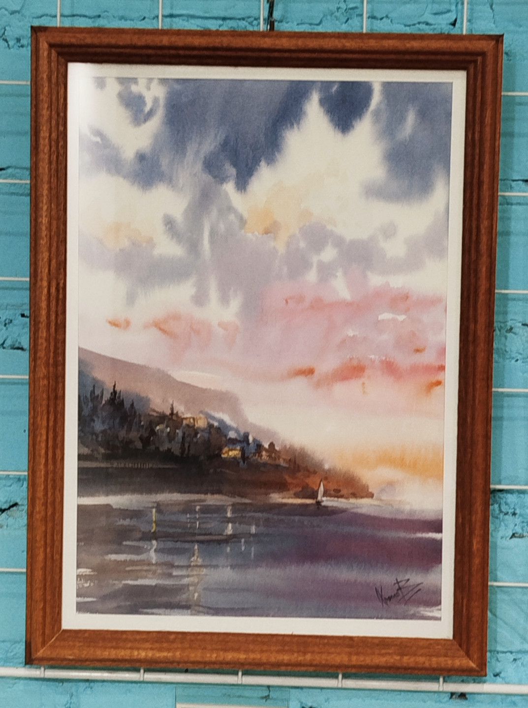 "Закатное море" Михаил Хромов, акварель, А4