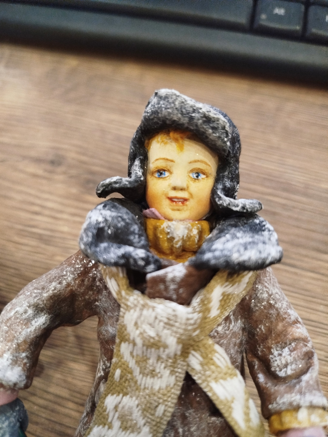 Мальчик-хоккеист, игрушка из ваты, 15,5 см