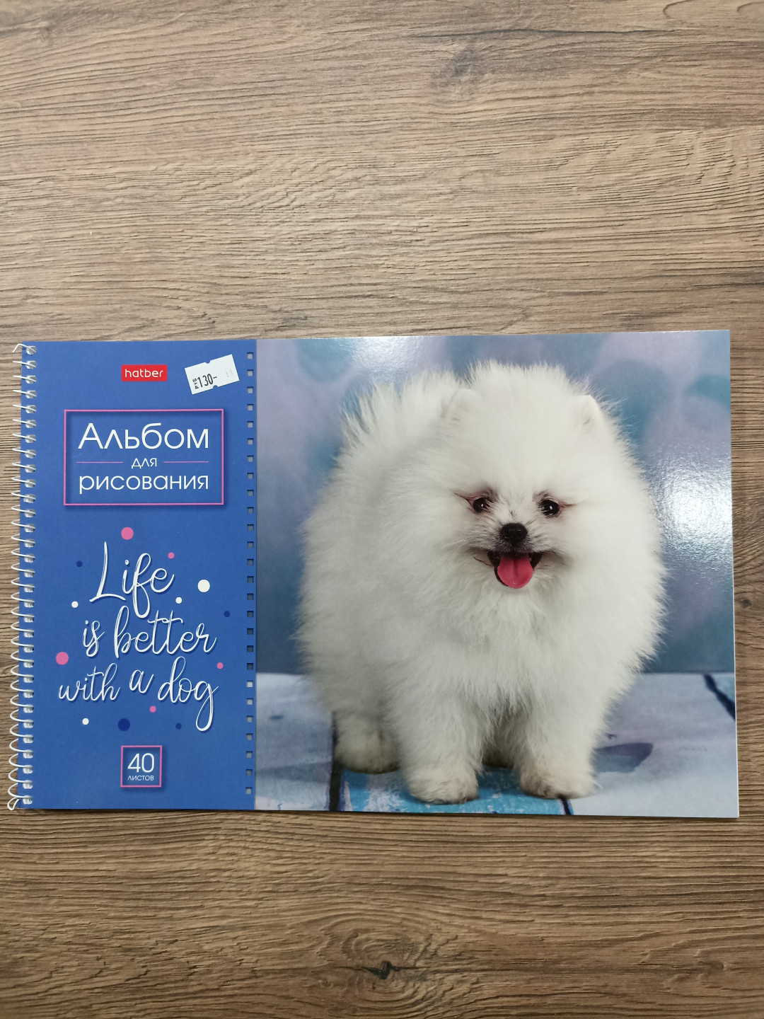 Альбом для рисования, "Doggie-Щенки", 40 л., А4, на пружине, hatber