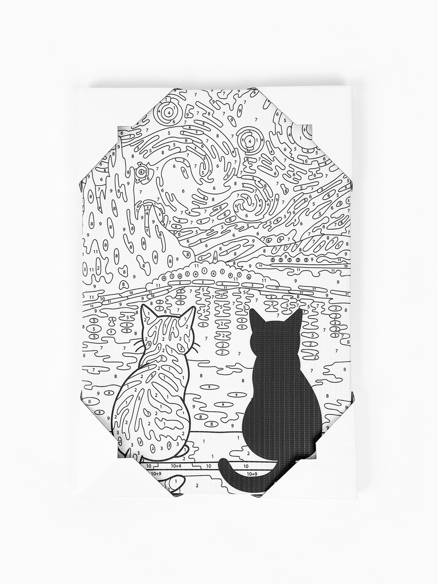 Картина по номерам «Два кота», 20×30 см, 11 красок