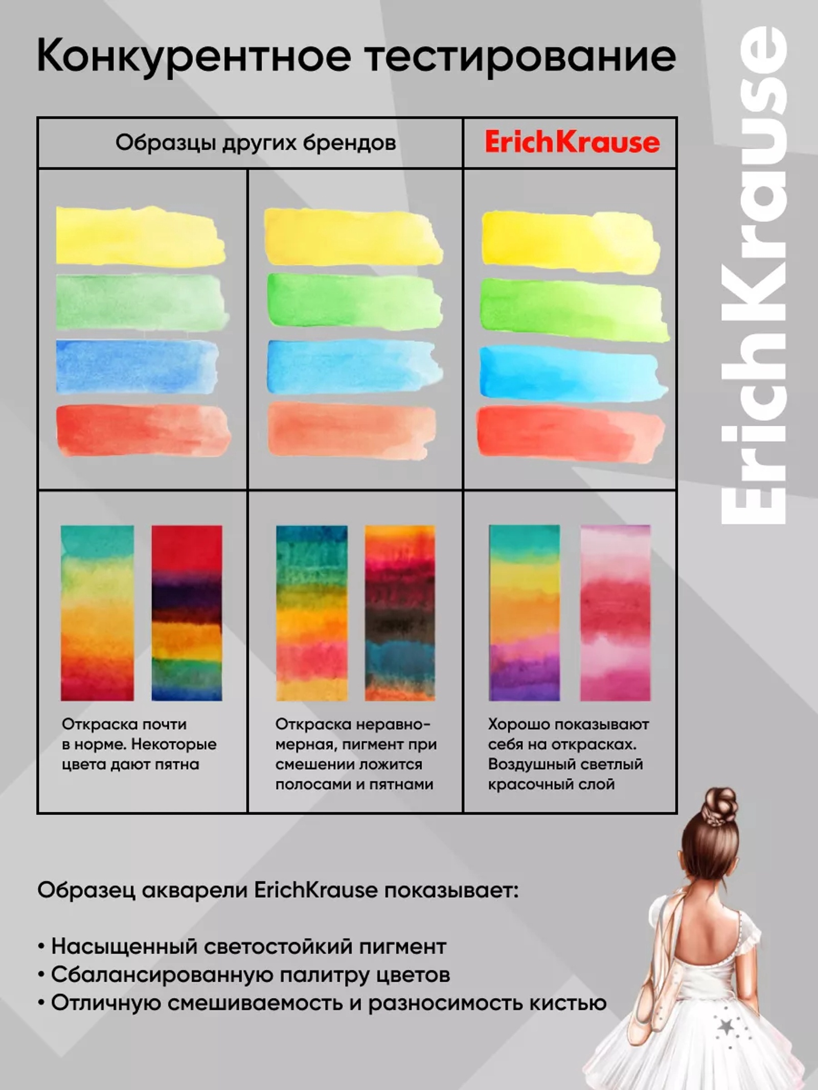 Акварельные краски 12 цветов, ErichKrause Pointes, без кисти, пластик, европодвес